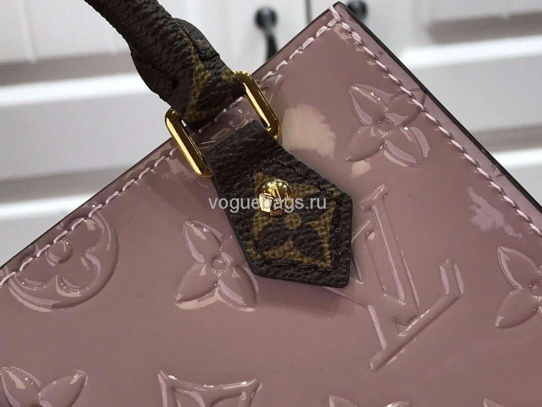 LV M90564 Louis Vuitton Petit Sac Plat Monogram Vernis M69442 Bag Pink - Voguebags