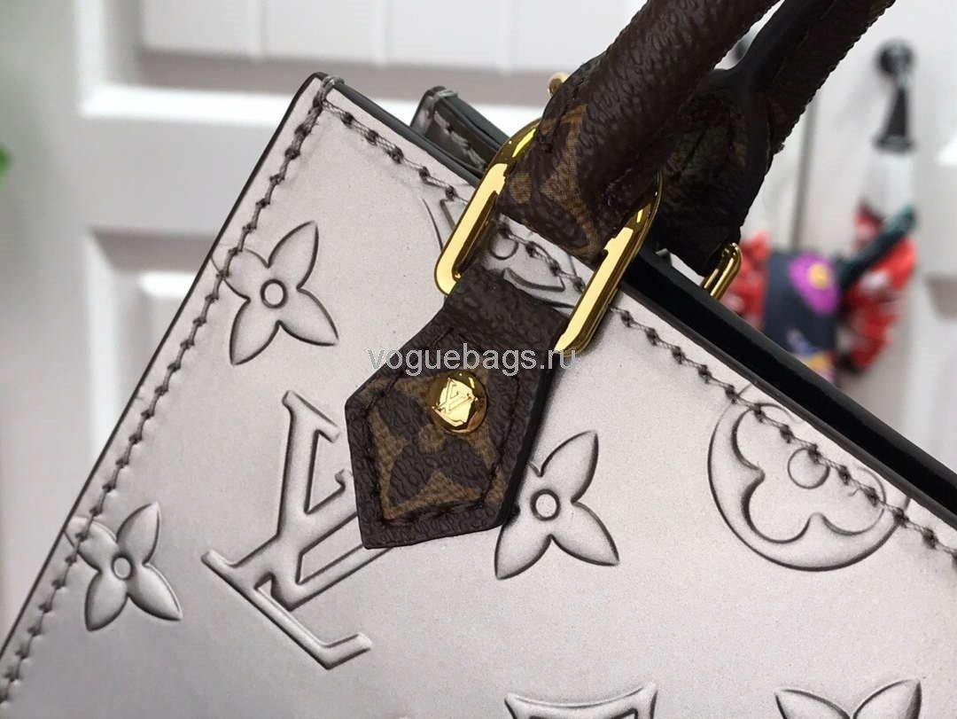 LV M90564 Louis Vuitton Petit Sac Plat Monogram Vernis M69442 Bag Silver - Voguebags