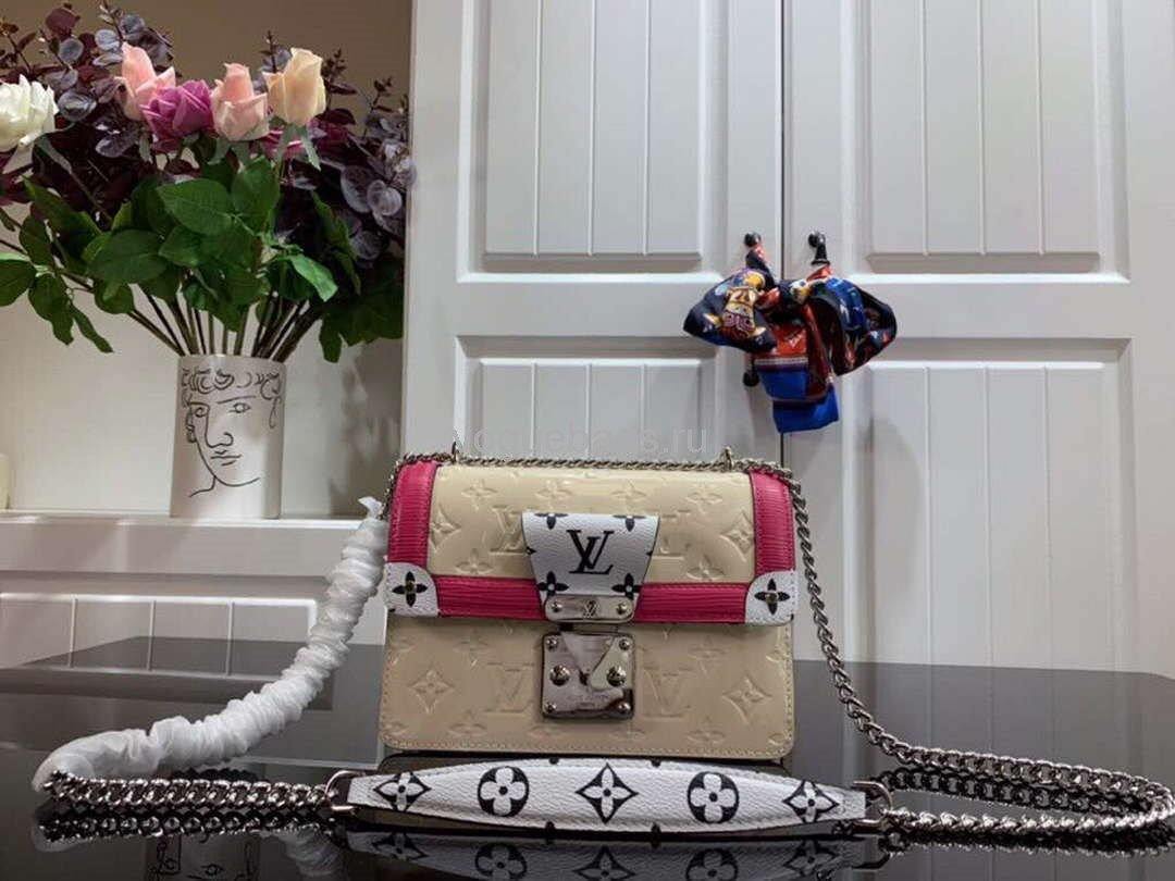 LV M90516 Louis Vuitton Wynwood Monogram Vernis Bag M90566 Beige - Voguebags