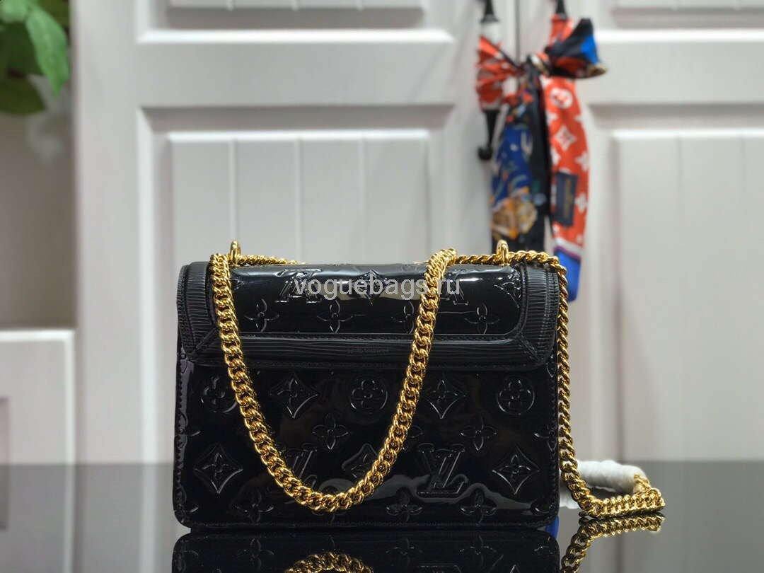 LV M90516 Louis Vuitton Wynwood Monogram Vernis Bag M90566 Black - Voguebags