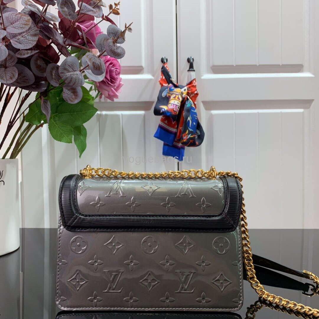 Louis Vuitton M90566 LV Wynwood Monogram Vernis Bag M90516 Silver and black - Voguebags