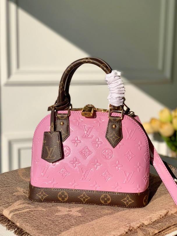 LV M90583 Louis Vuitton Alma BB Monogram Bag M90584 Pink - Voguebags