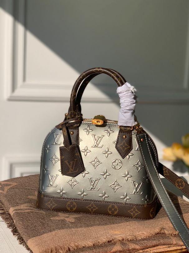 LV M90584 Louis Vuitton Alma BB Monogram Bag M90583 Silver - Voguebags