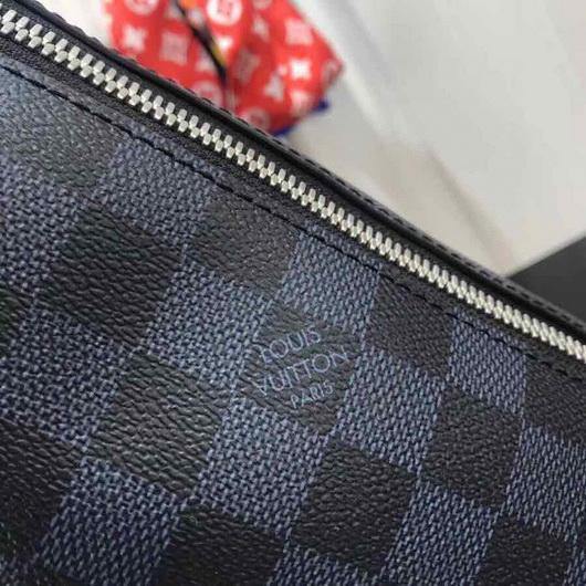 LV N40159 Louis Vuitton Damier Cobalt Discovery Messenger Shoulder Bag Black - Voguebags