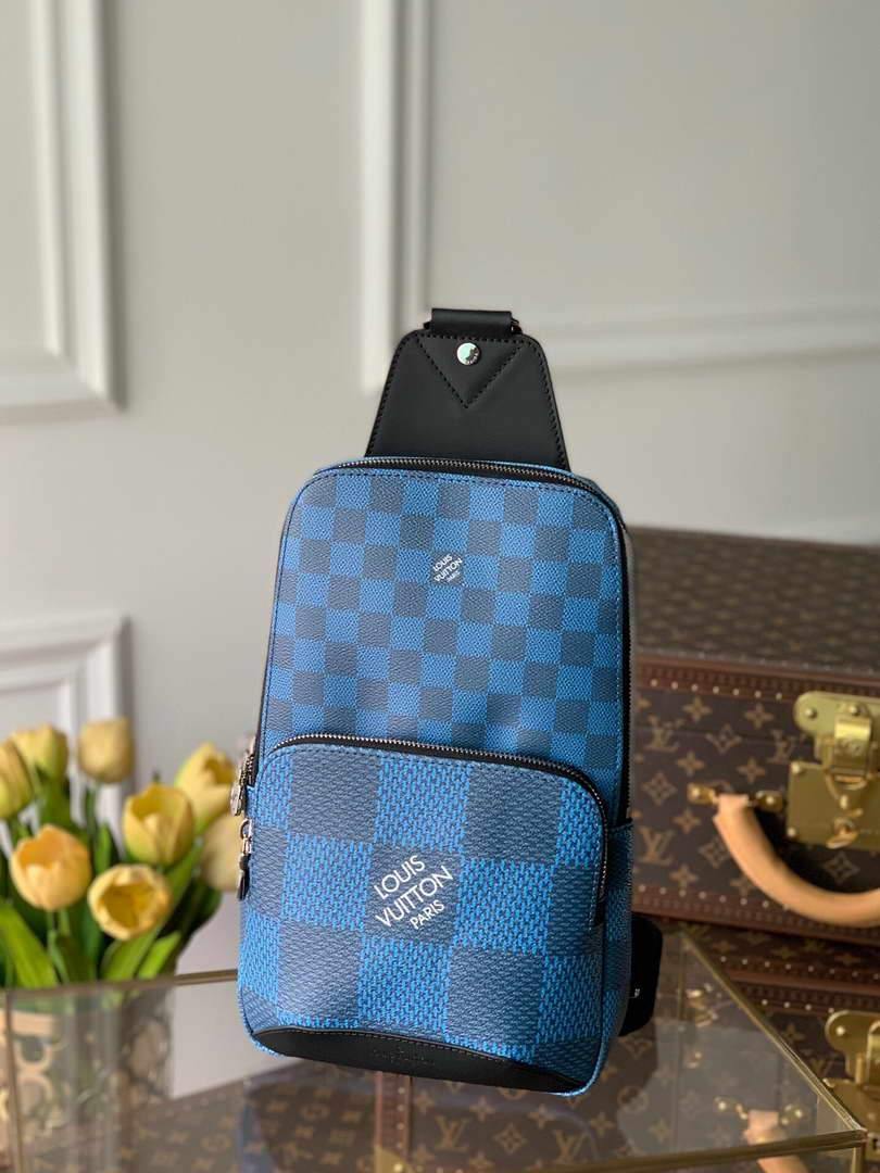 LV N40403 Louis Vuitton Avenue Sling Bag Men N41719 Backpacks Damier Graphite Blue - Voguebags