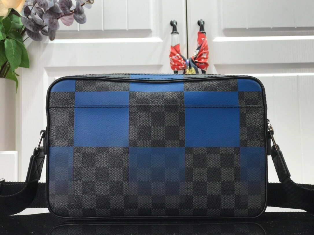 LV N40408 Louis Vuitton Alpha Messenger Bag N40421 Blue Damier Graphite - luxibagsmall