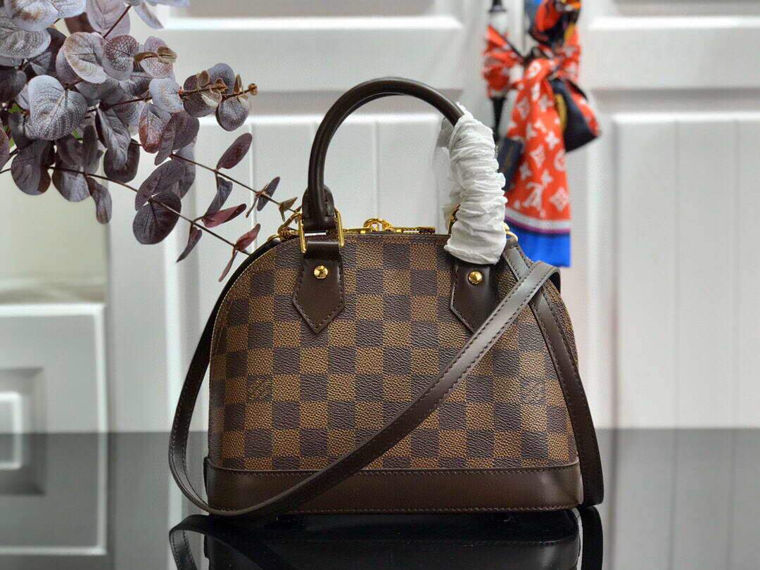 LV N41221 Louis Vuitton Alma BB Damier Ebene M53152 Bag - luxibagsmall