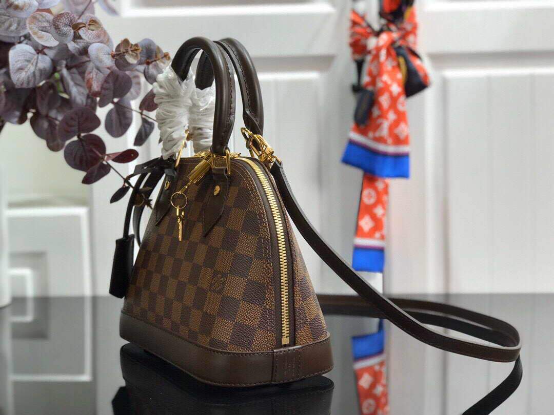 LV N41221 Louis Vuitton Alma BB Damier Ebene M53152 Bag - luxibagsmall