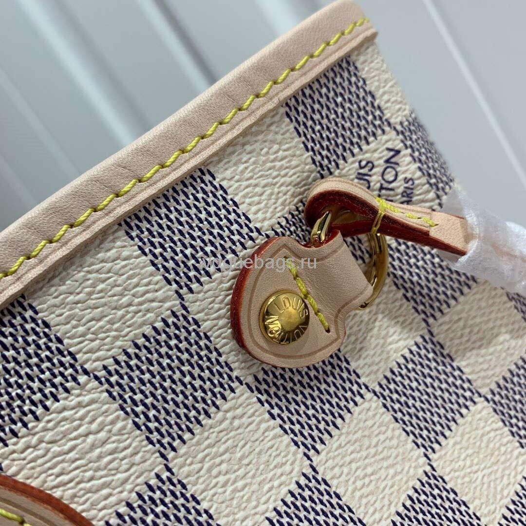 LV N41362 Louis Vuitton Neverfull PM Damier Azur M41245 Bag Beige - Voguebags