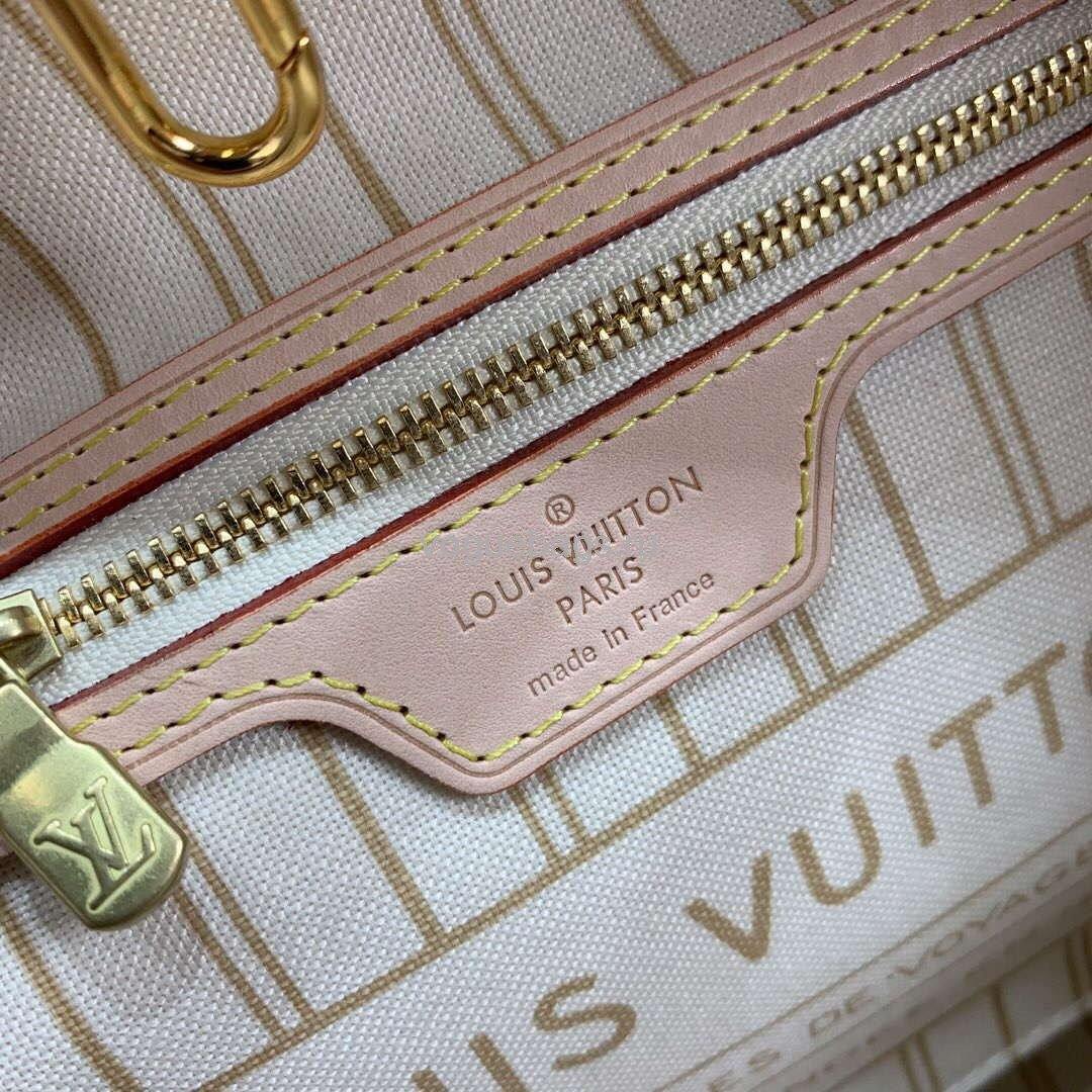 LV N41362 Louis Vuitton Neverfull PM Damier Azur M41245 Bag Beige - Voguebags