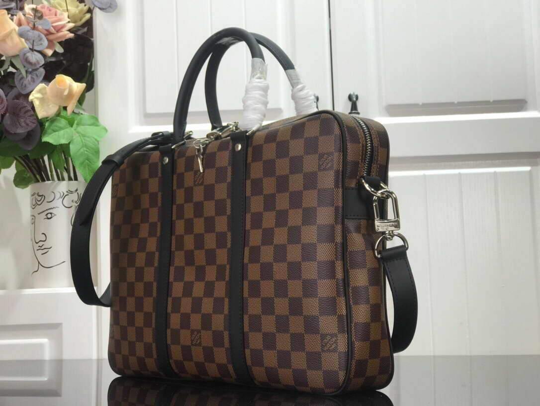 LV N41478 Louis Vuitton Porte Documents Voyage Pm Damier Ebene - luxibagsmall