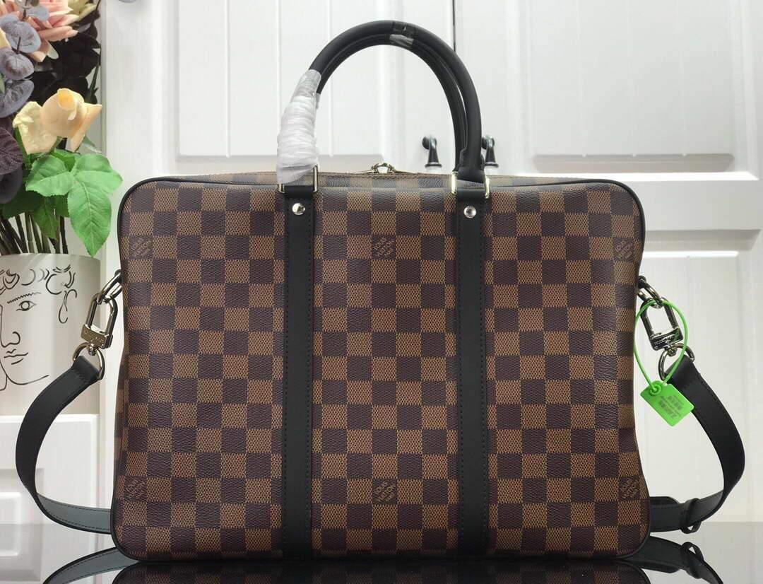 LV N41478 Louis Vuitton Porte Documents Voyage Pm Damier Ebene - luxibagsmall