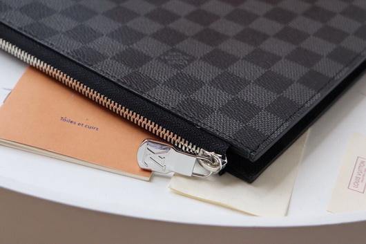 LV N41501 Louis Vuitton Pochette Joule GM Clutch Bag Damier Graphite - luxibagsmall