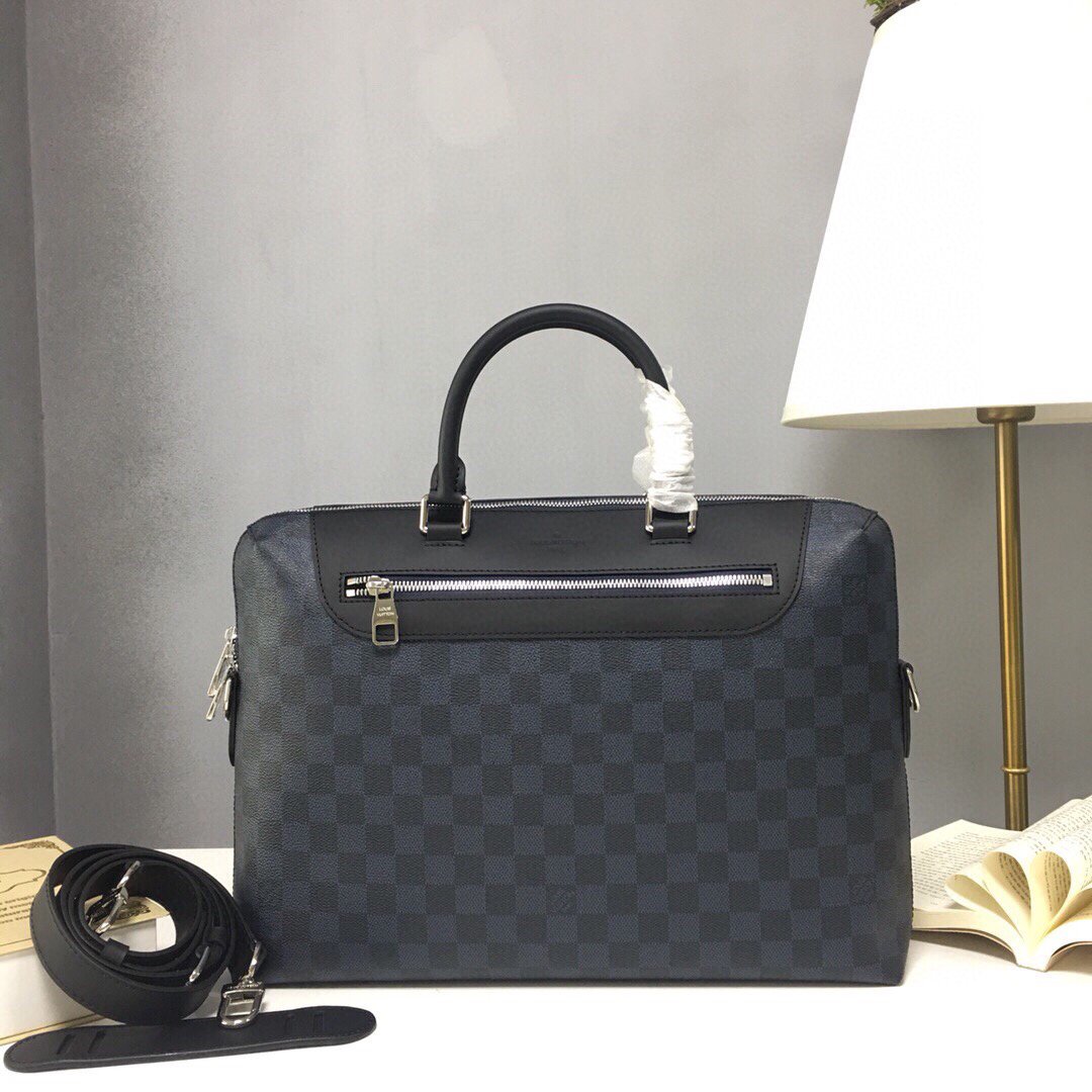 LV N41589 Louis Vuitton Porte Documents Jour Business Bag Damier Cobalt - luxibagsmall