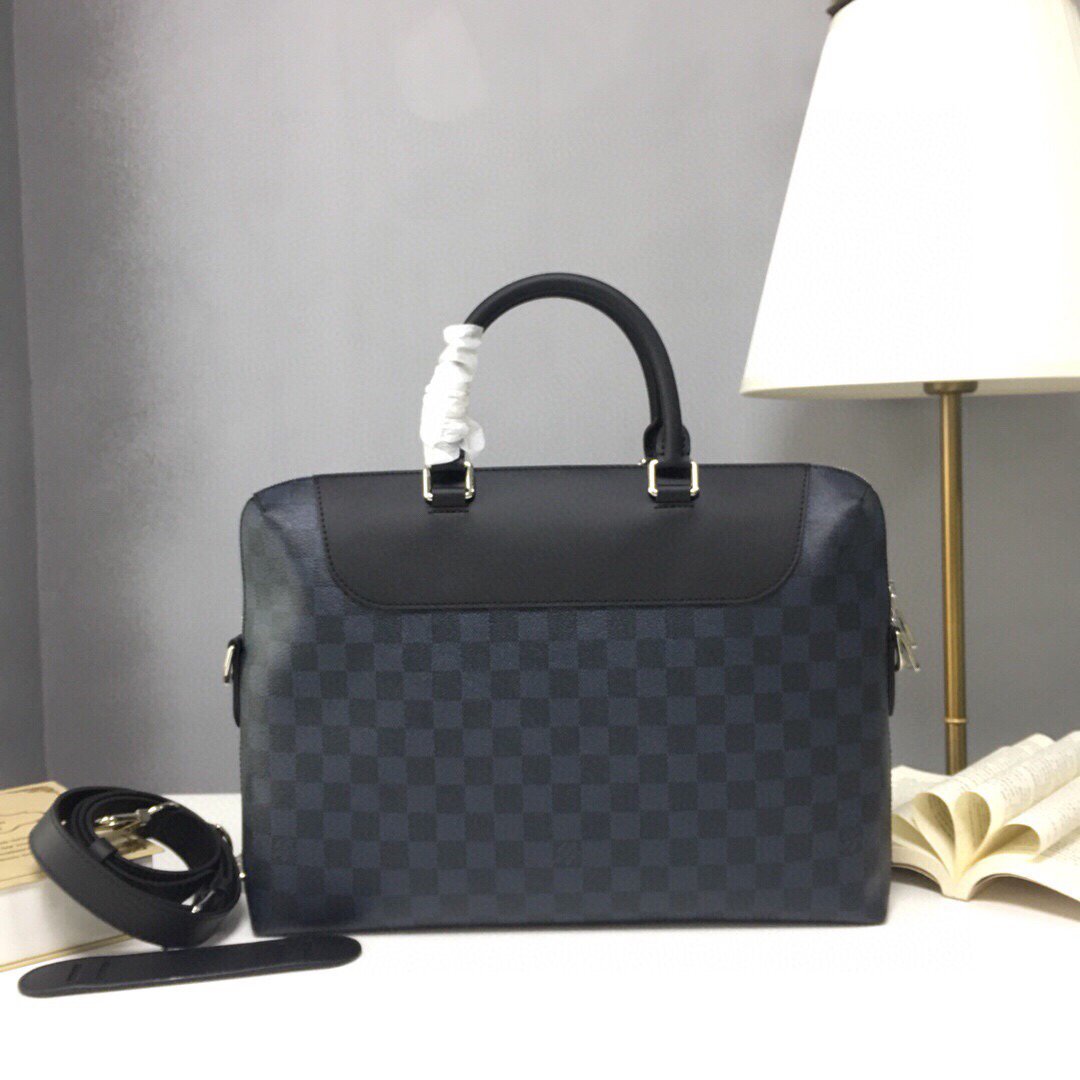 LV N41589 Louis Vuitton Porte Documents Jour Business Bag Damier Cobalt - luxibagsmall