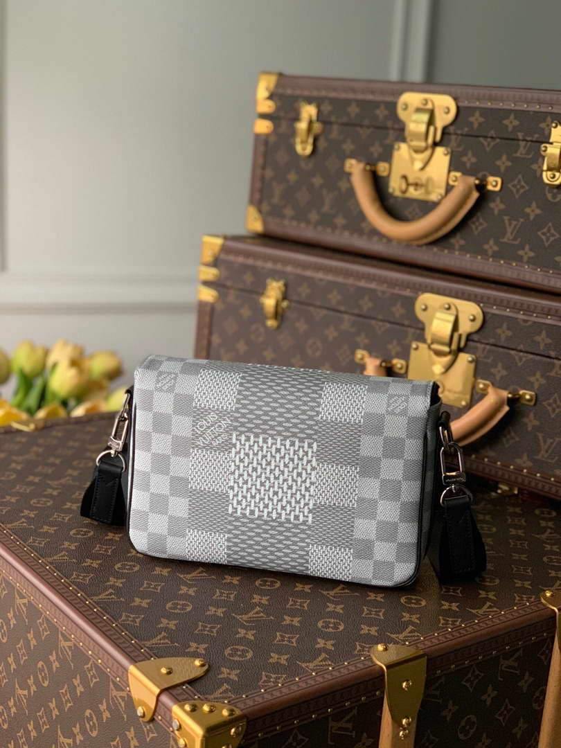 LV N50013 Louis Vuitton Studio Messenger Damier Graphite Gray N50026 Bag - Voguebags