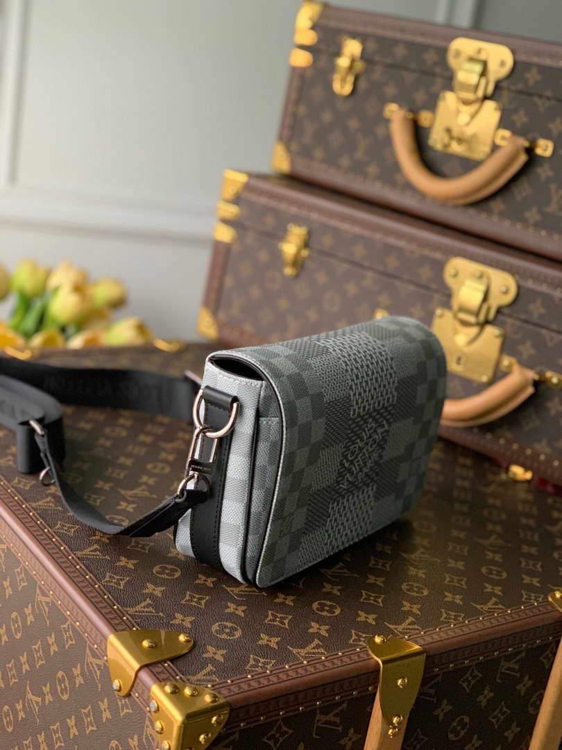 LV N50013 Louis Vuitton Studio Messenger Damier Graphite Gray N50026 Bag - Voguebags