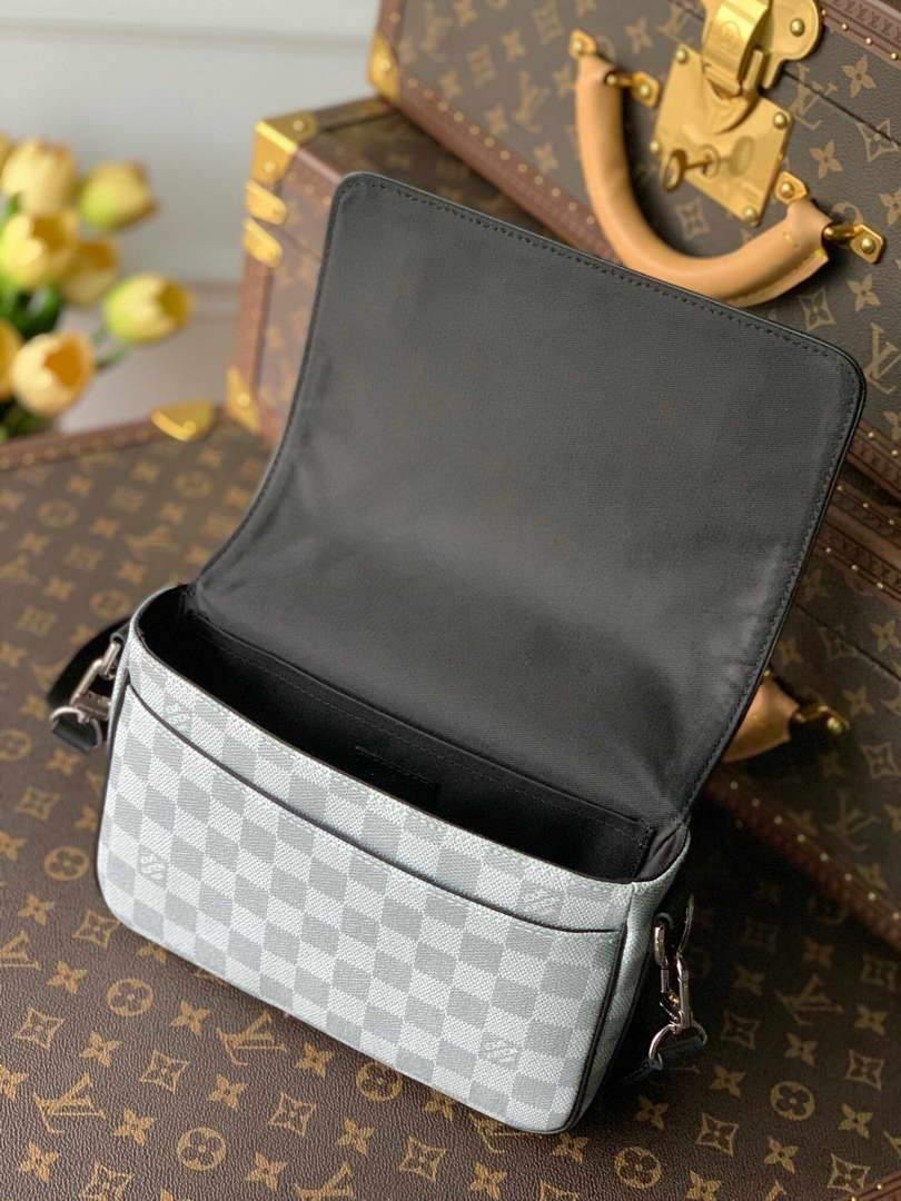 LV N50013 Louis Vuitton Studio Messenger Damier Graphite Gray N50026 Bag - Voguebags