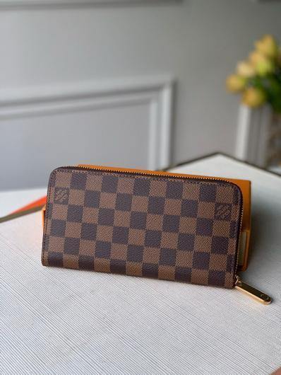 LV N60403 Louis Vuitton Zippy Wallet Brown - luxibagsmall