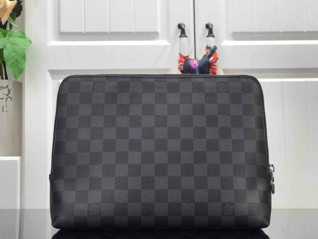 LV N60417 Louis Vuitton Pouch Damier Graphite - luxibagsmall