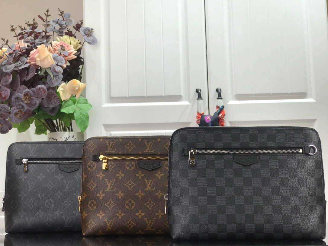 LV N60417 Louis Vuitton Pouch Monogram Canvas Black - luxibagsmall