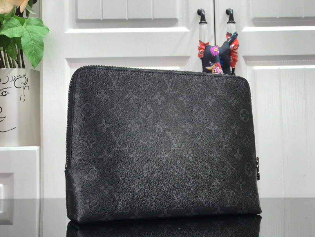 LV N60417 Louis Vuitton Pouch Monogram Canvas Black - luxibagsmall