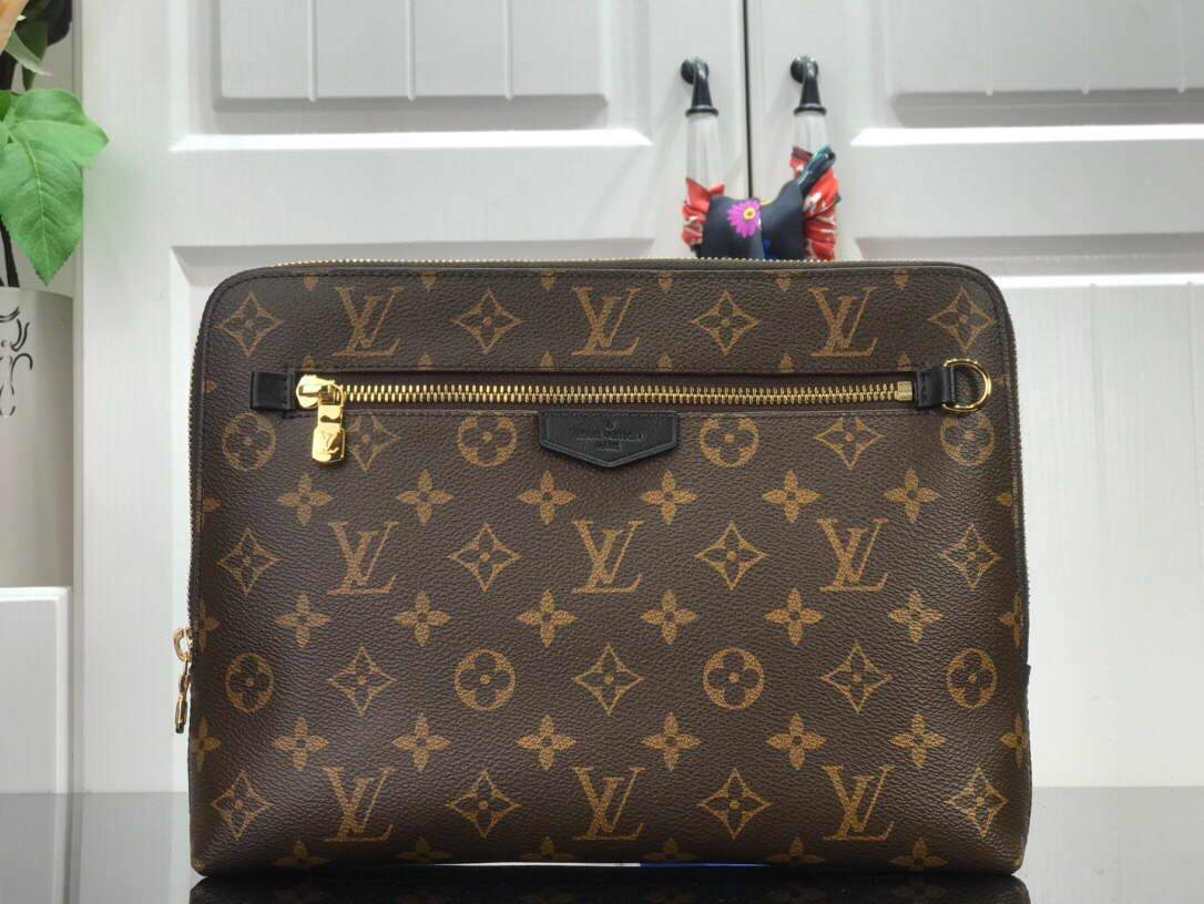 LV N60417 Louis Vuitton Pouch Monogram Canvas Brwon - luxibagsmall