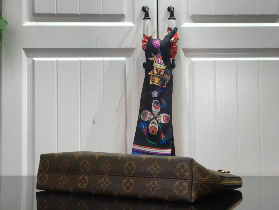 LV N60417 Louis Vuitton Pouch Monogram Canvas Brwon - luxibagsmall