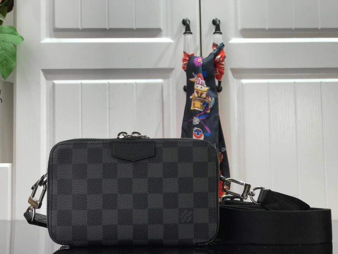 LV N60418 Louis Vuitton Alpha Wearable Wallet N60414 Damier Graphite - luxibagsmall