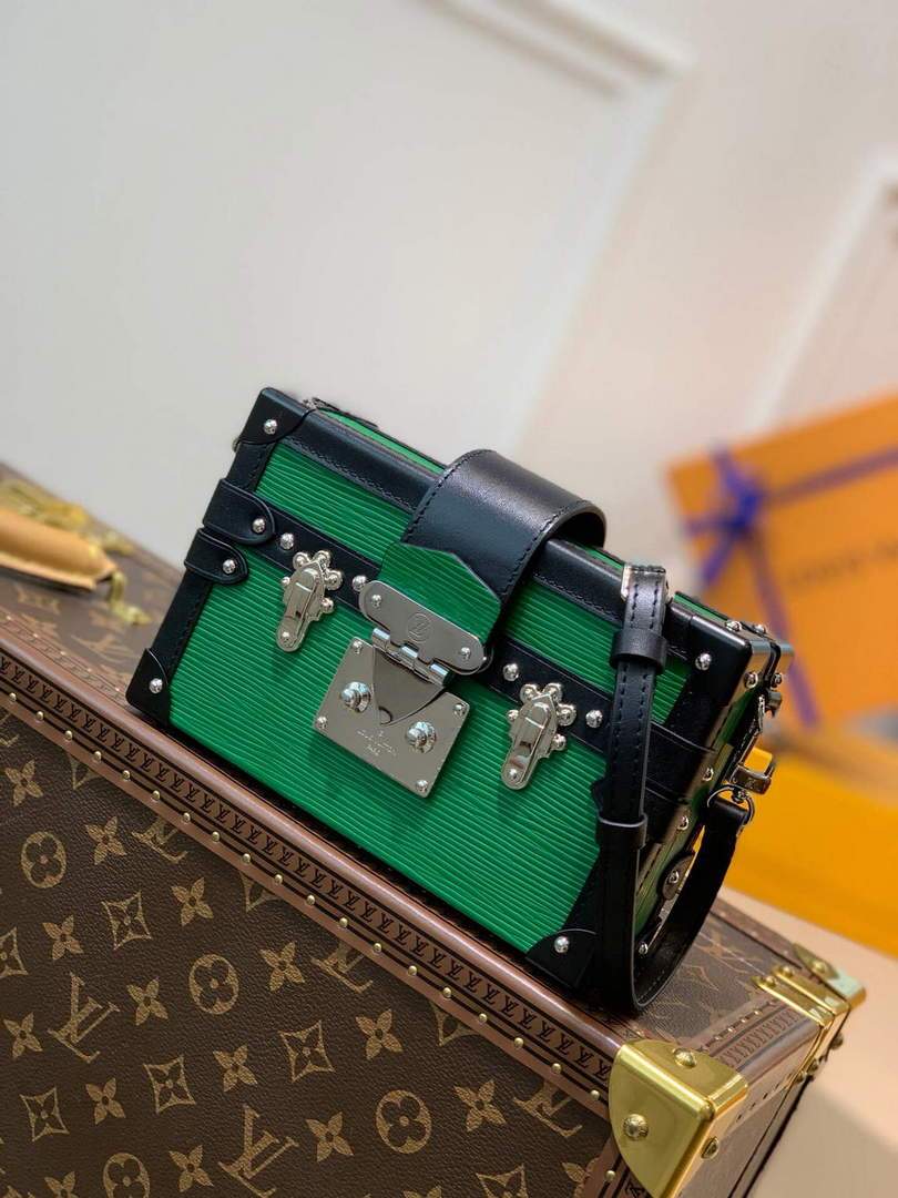 LV N93145 Louis Vuitton Petite Malle Bag N93144 Emeraude Green - luxibagsmall