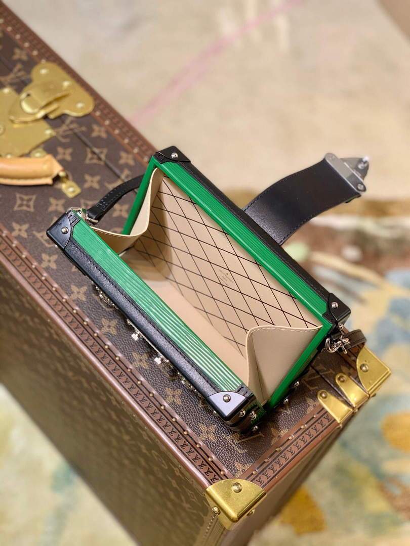 LV N93145 Louis Vuitton Petite Malle Bag N93144 Emeraude Green - luxibagsmall