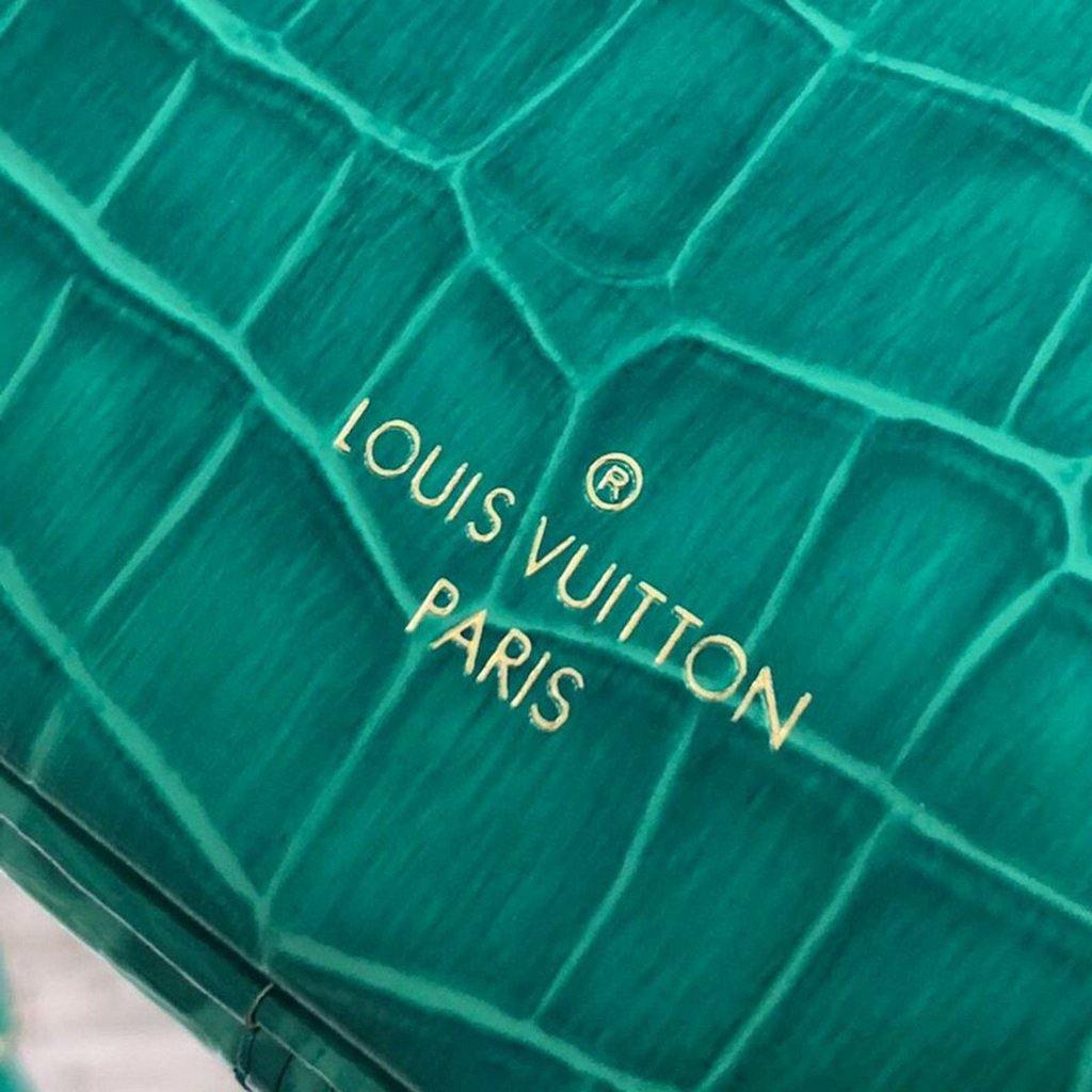 LV N93598 Louis Vuitton N93597 Petite Boite Chapeau Crocodilien Brillant Bag Green - Voguebags