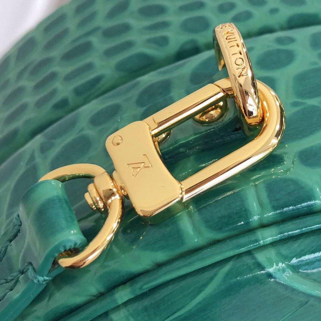 LV N93598 Louis Vuitton N93597 Petite Boite Chapeau Crocodilien Brillant Bag Green - Voguebags