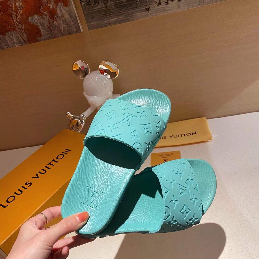 LV Sandals Designer Louis Vuitton Slippers 81121 Blue - luxibagsmall