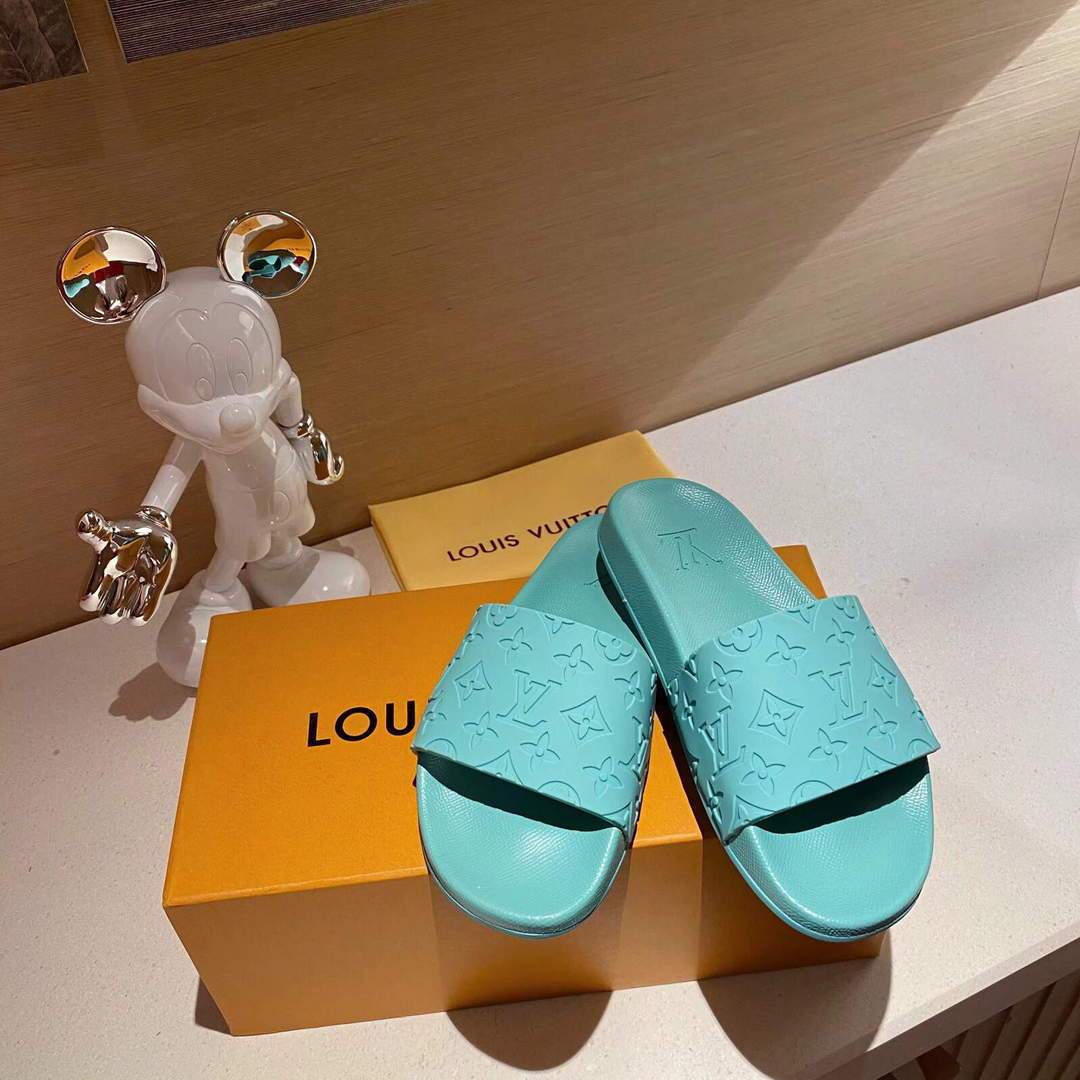 LV Sandals Designer Louis Vuitton Slippers 81121 Blue - luxibagsmall