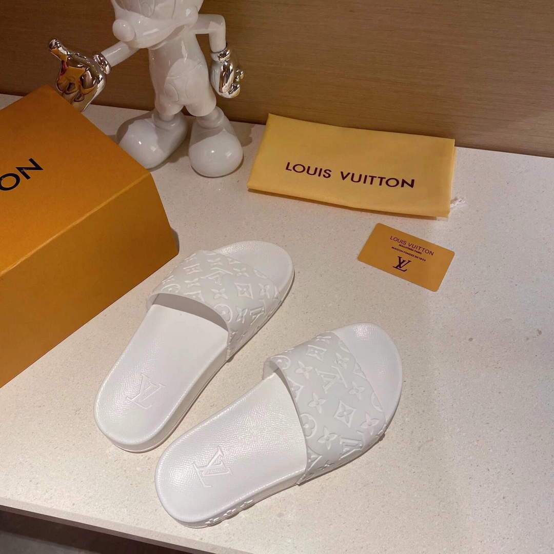 LV Sandals Designer Louis Vuitton Slippers 81117 White - luxibagsmall