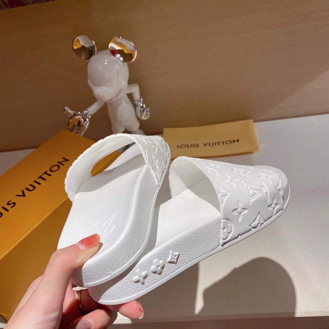 LV Sandals Designer Louis Vuitton Slippers 81117 White - luxibagsmall