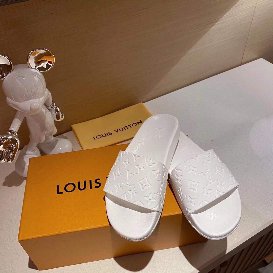 LV Sandals Designer Louis Vuitton Slippers 81117 White - luxibagsmall