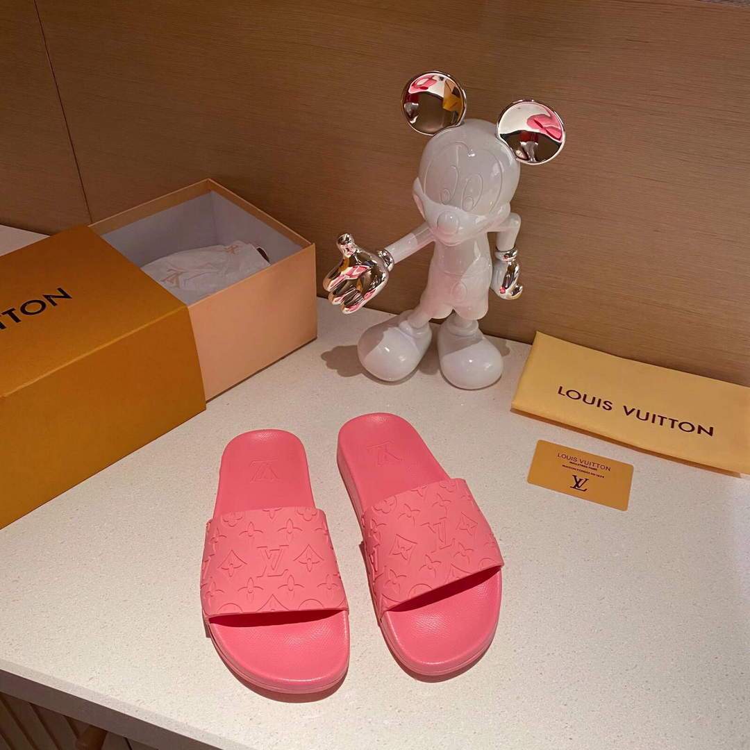 LV Sandals Designer Louis Vuitton Slippers 81120 Pink - luxibagsmall