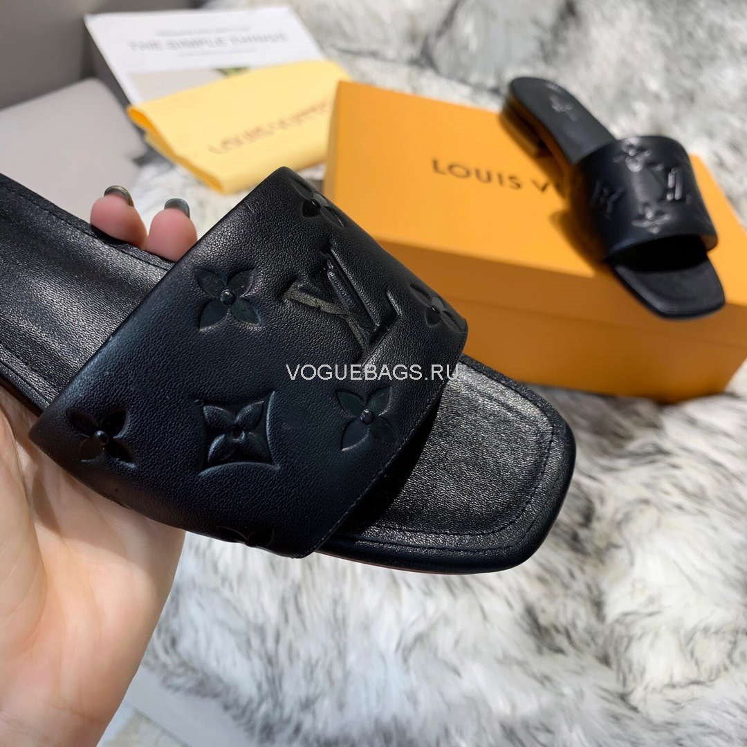 LV Sandals Designer Louis Vuitton Slippers 81116 Black - luxibagsmall