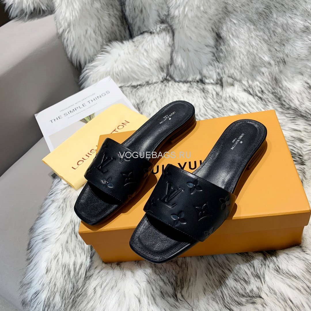 LV Sandals Designer Louis Vuitton Slippers 81116 Black - luxibagsmall