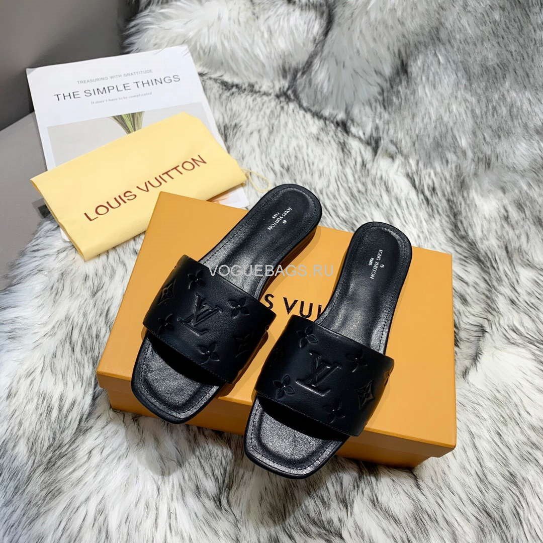 LV Sandals Designer Louis Vuitton Slippers 81116 Black - luxibagsmall