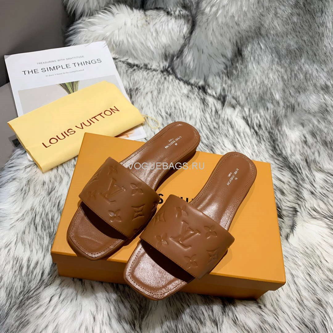 LV Sandals Designer Louis Vuitton Slippers 81116 Brown - luxibagsmall