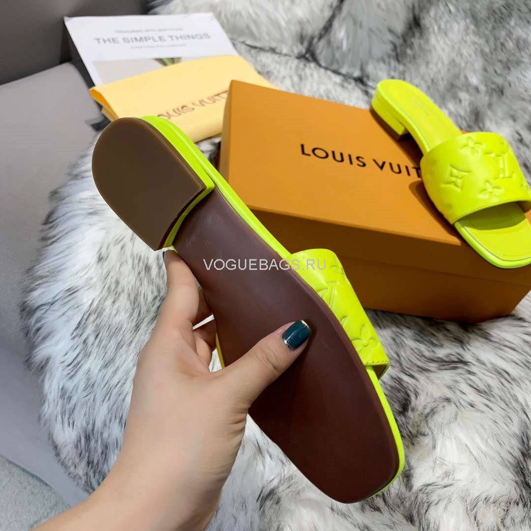 LV Sandals Designer Louis Vuitton Slippers 81116 Green - luxibagsmall