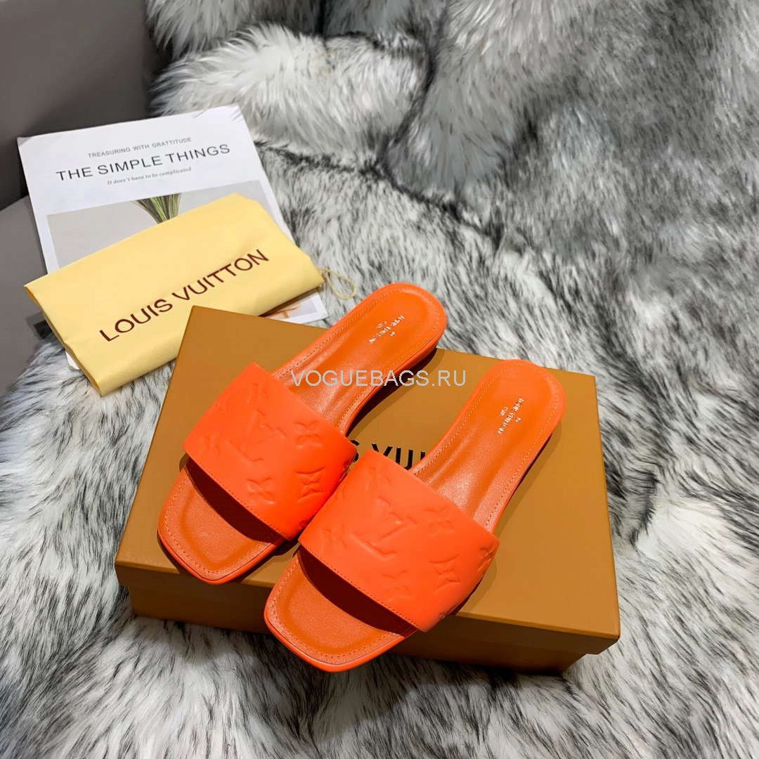 LV Sandals Designer Louis Vuitton Slippers 81116 Orange - luxibagsmall