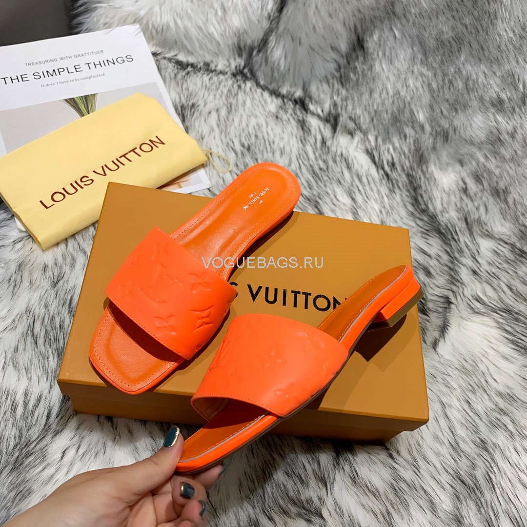 LV Sandals Designer Louis Vuitton Slippers 81116 Orange - luxibagsmall