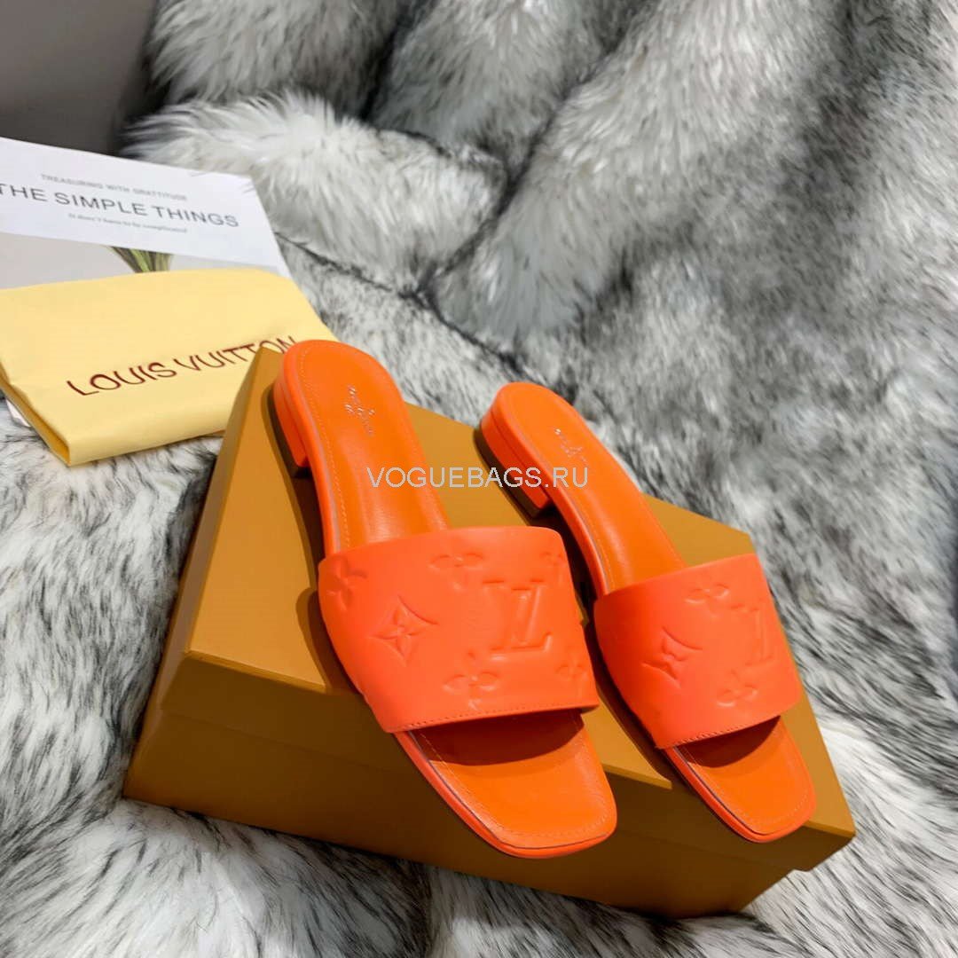 LV Sandals Designer Louis Vuitton Slippers 81116 Orange - luxibagsmall