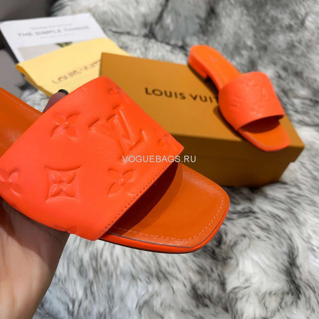 LV Sandals Designer Louis Vuitton Slippers 81116 Orange - luxibagsmall