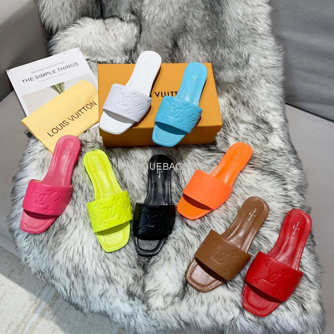 LV Sandals Designer Louis Vuitton Slippers 81116 Orange - luxibagsmall