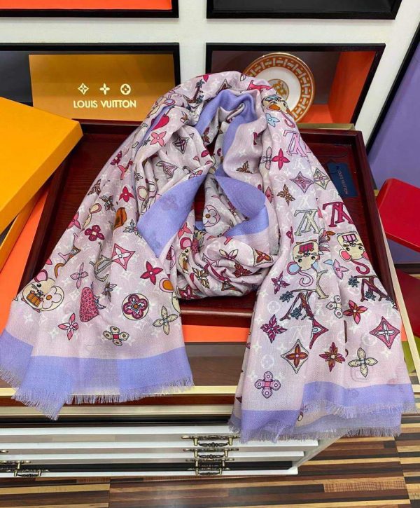 LV Scarves Louis Vuitton Monogram Shawl Scarf M60001 - luxibagsmall